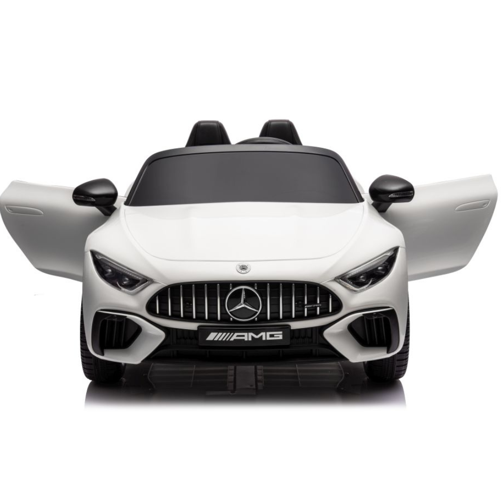 Coche Eléctrico para Niños MERCEDES SL63 Blanco 4x4 2 LUGARES 24v c/ RUEDAS DE GOMA & ASIENTO DE PIEL