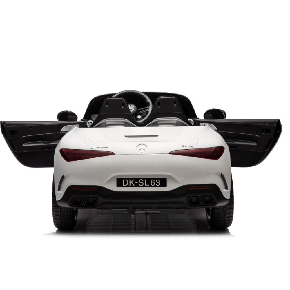 Coche Eléctrico para Niños MERCEDES SL63 Blanco 4x4 2 LUGARES 24v c/ RUEDAS DE GOMA & ASIENTO DE PIEL