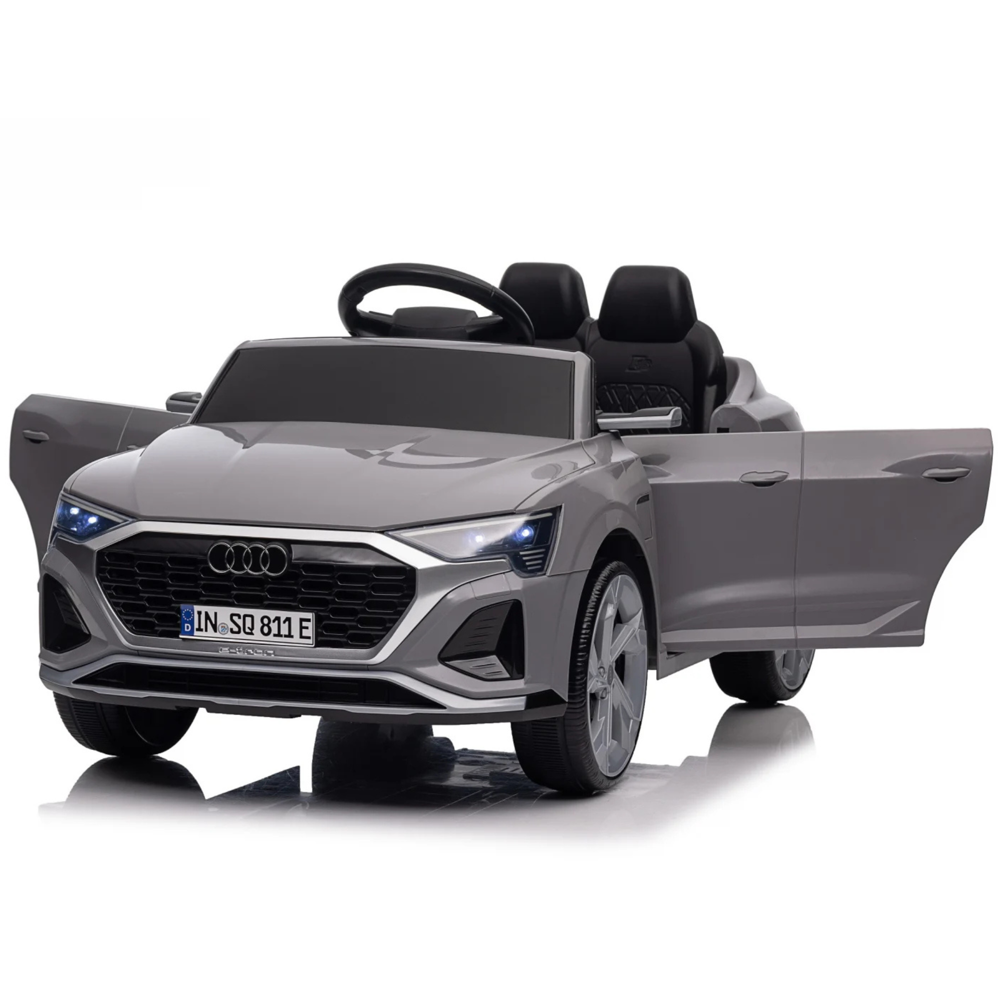 Coche Eléctrico para Niños AUDI SQ8 12V Gris c/ RUEDAS DE GOMA & ASIENTO DE PIEL