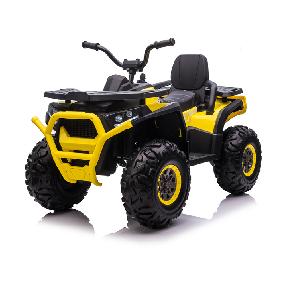 Moto Eléctrica para Niño QUAD DESERT 12V AMARILLA c/ RODAS DE BORRACHA & ASIENTO EN PELE