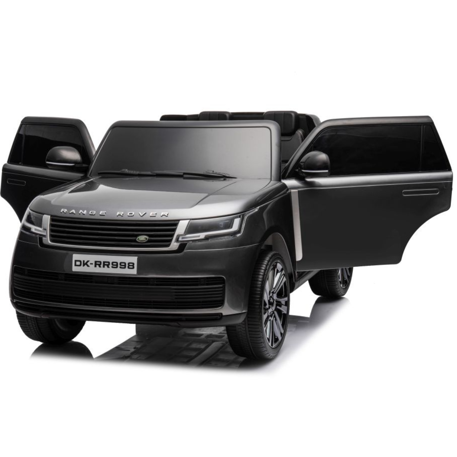 Coche eléctrico para niños RANGE ROVER SV Gris Metalizado 2 Lugares 24v MP4 c/ RUEDAS DE GOMA & ASIENTO DE PIEL