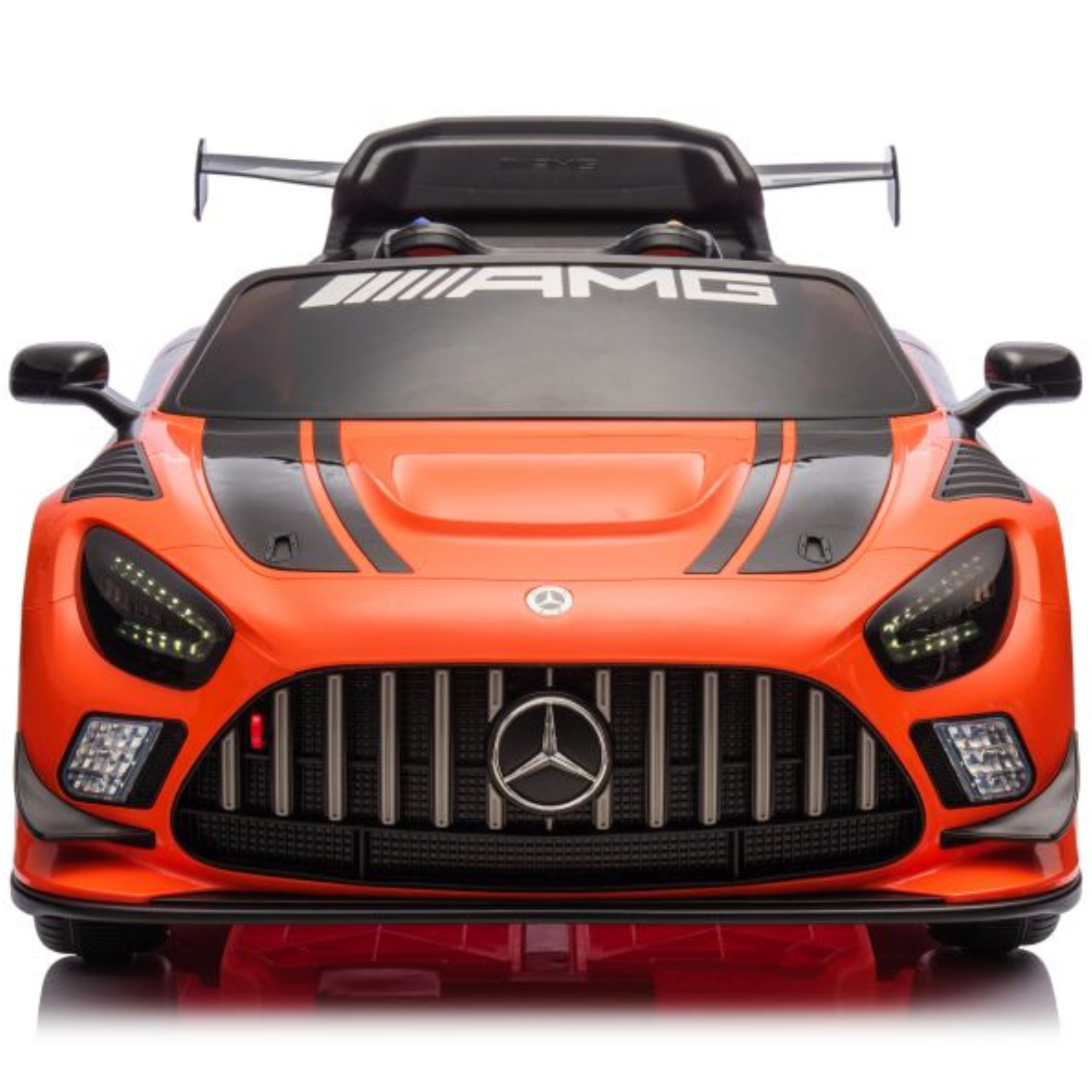 Coche Eléctrico para Niños MERCEDES GT3 Deluxe 12v Naranja c/ RUEDAS DE GOMA & ASIENTO DE PIEL