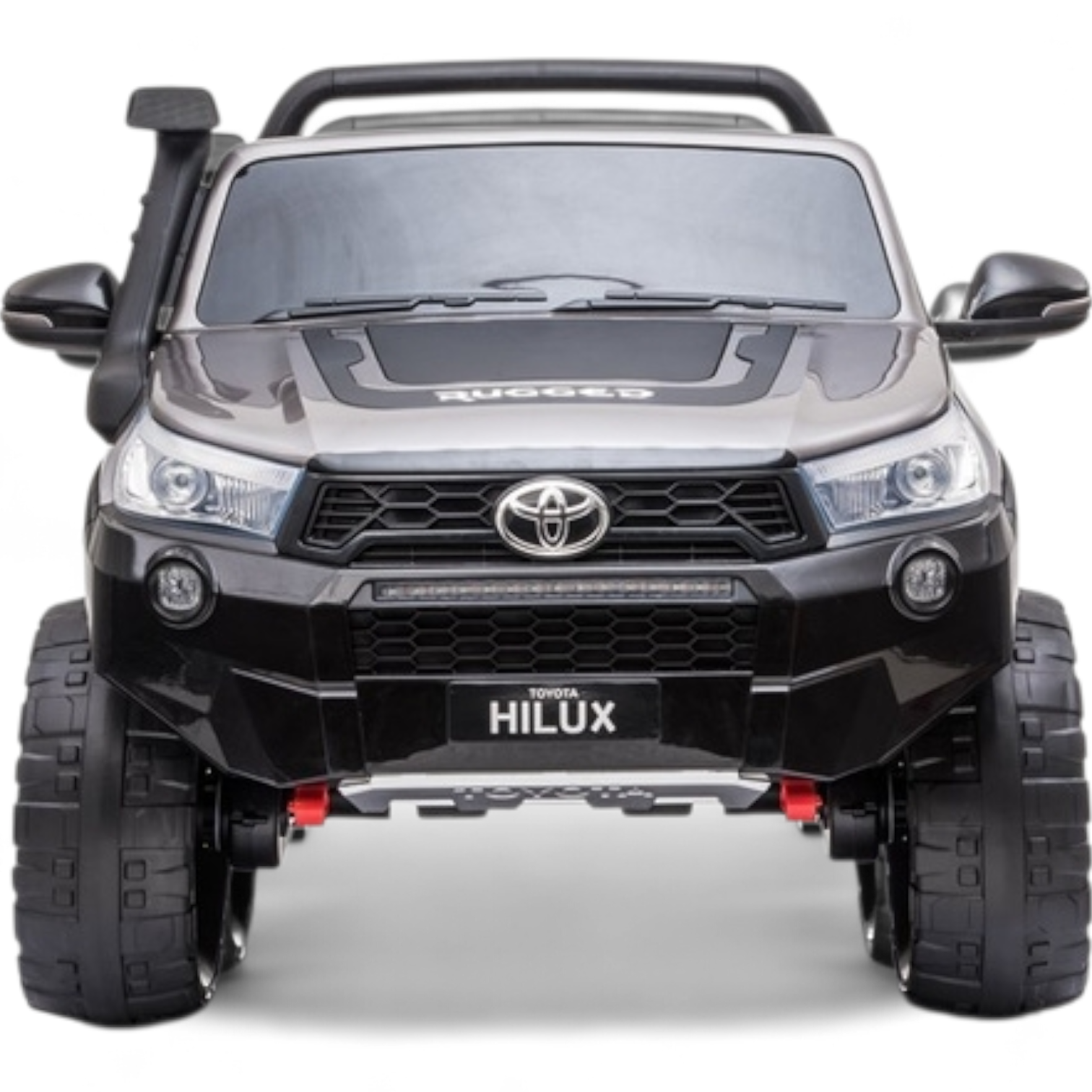 Coche Eléctrico para Niños TOYOTA HILUX Gris Metalizado 12v 4x4 c/ RUEDAS DE GOMA & ASIENTO DE PIEL