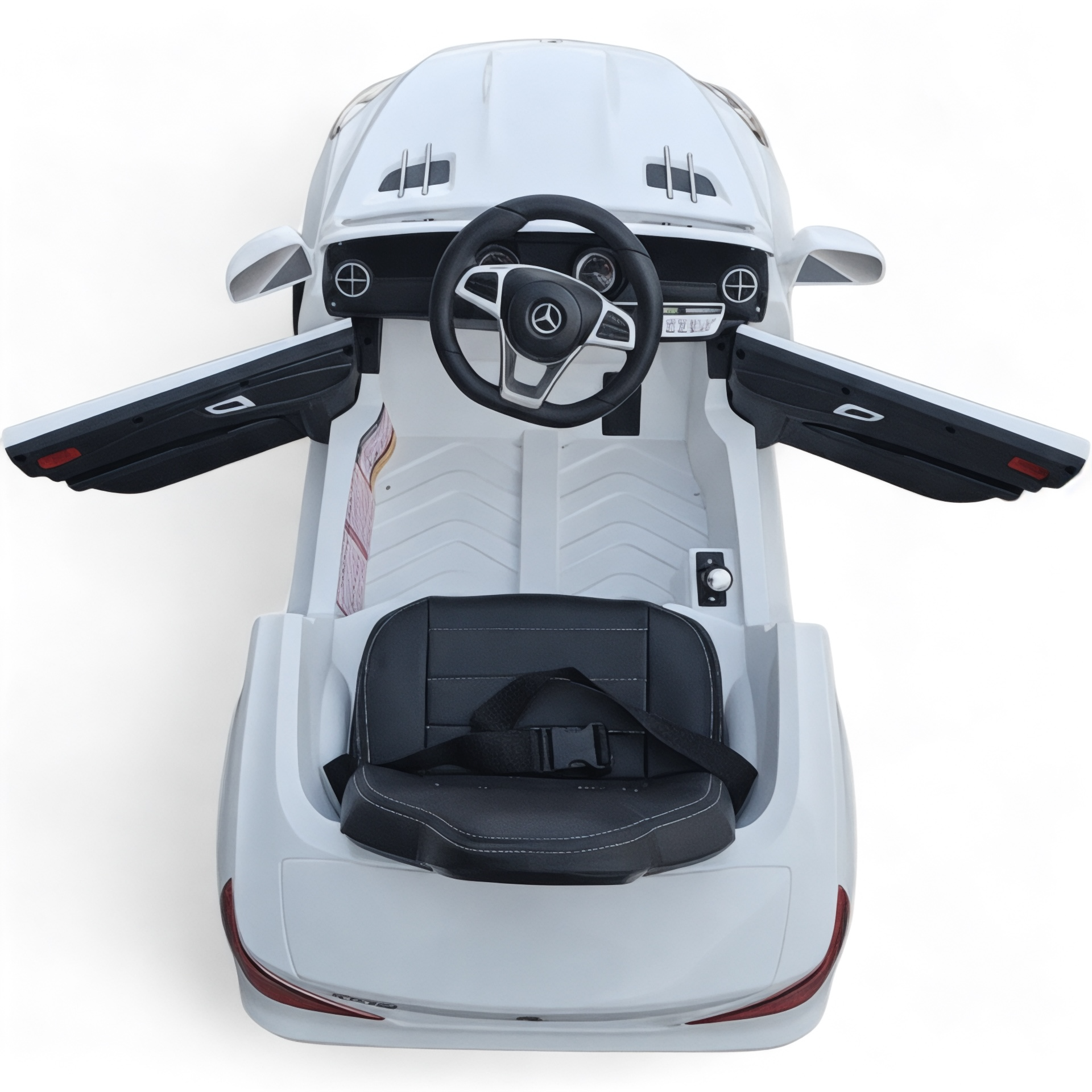 Coche Eléctrico para Niño MERCEDES SL500 12V Blanco c/ RODAS DE BORRACHA & ASIENTO EN PELE