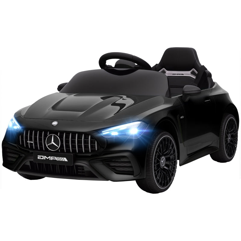 Carro Elétrico para Criança Mercedes CLE53 Preto 12v c/ RODAS DE BORRACHA & ASSENTO EM PELE
