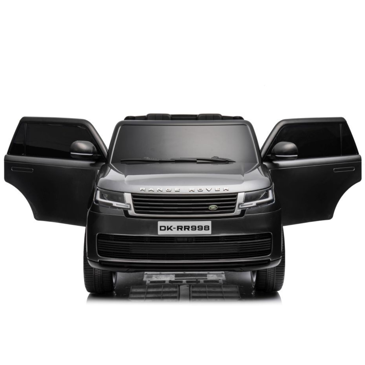Coche eléctrico para niños RANGE ROVER SV Gris Metalizado 2 Lugares 24v MP4 c/ RUEDAS DE GOMA & ASIENTO DE PIEL