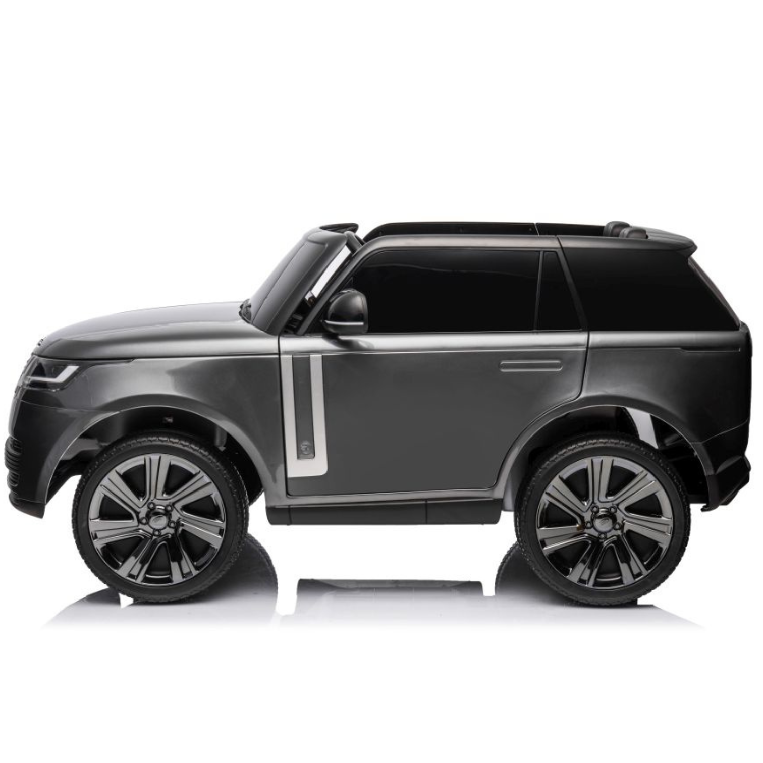Coche eléctrico para niños RANGE ROVER SV Gris Metalizado 2 Lugares 24v MP4 c/ RUEDAS DE GOMA & ASIENTO DE PIEL