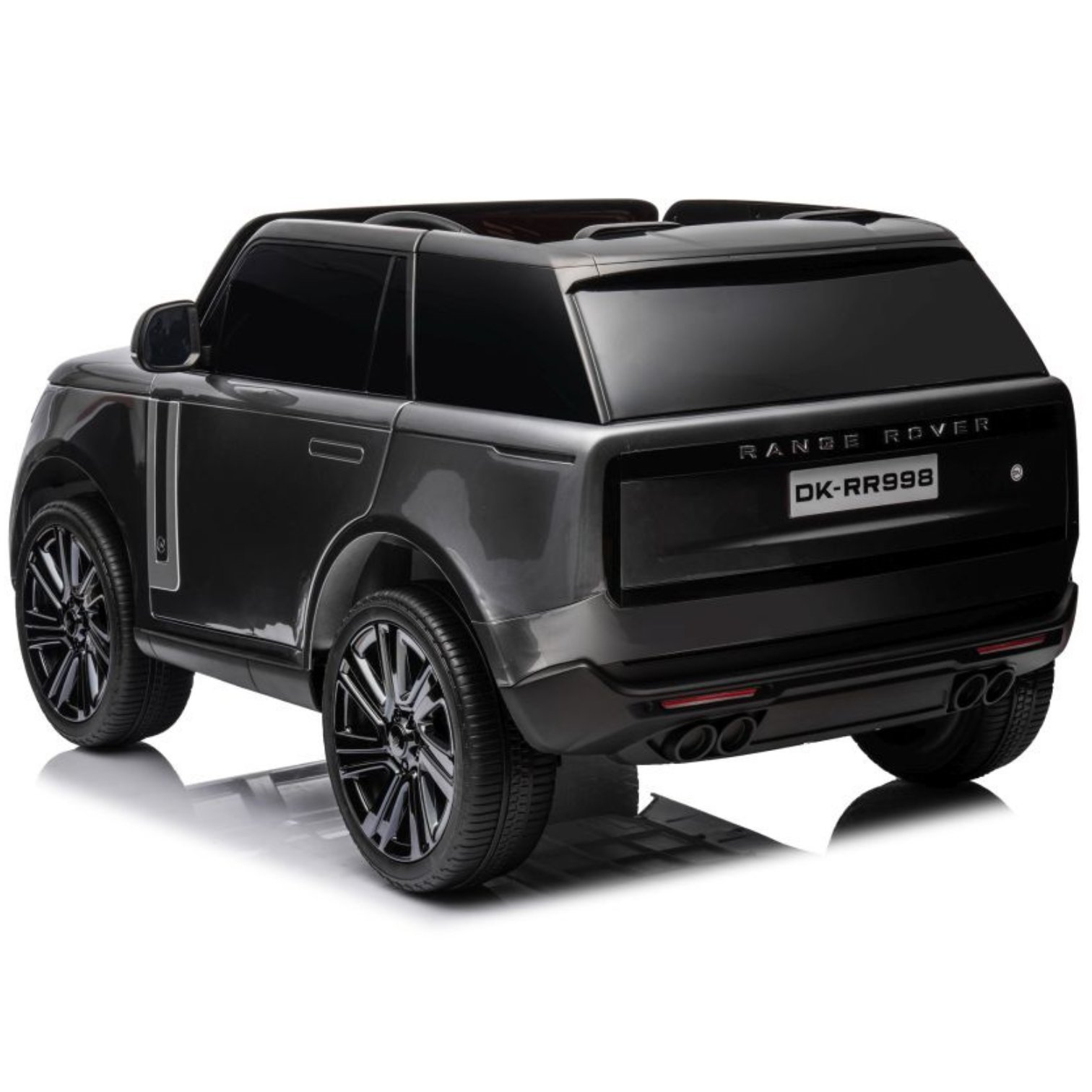 Coche eléctrico para niños RANGE ROVER SV Gris Metalizado 2 Lugares 24v MP4 c/ RUEDAS DE GOMA & ASIENTO DE PIEL