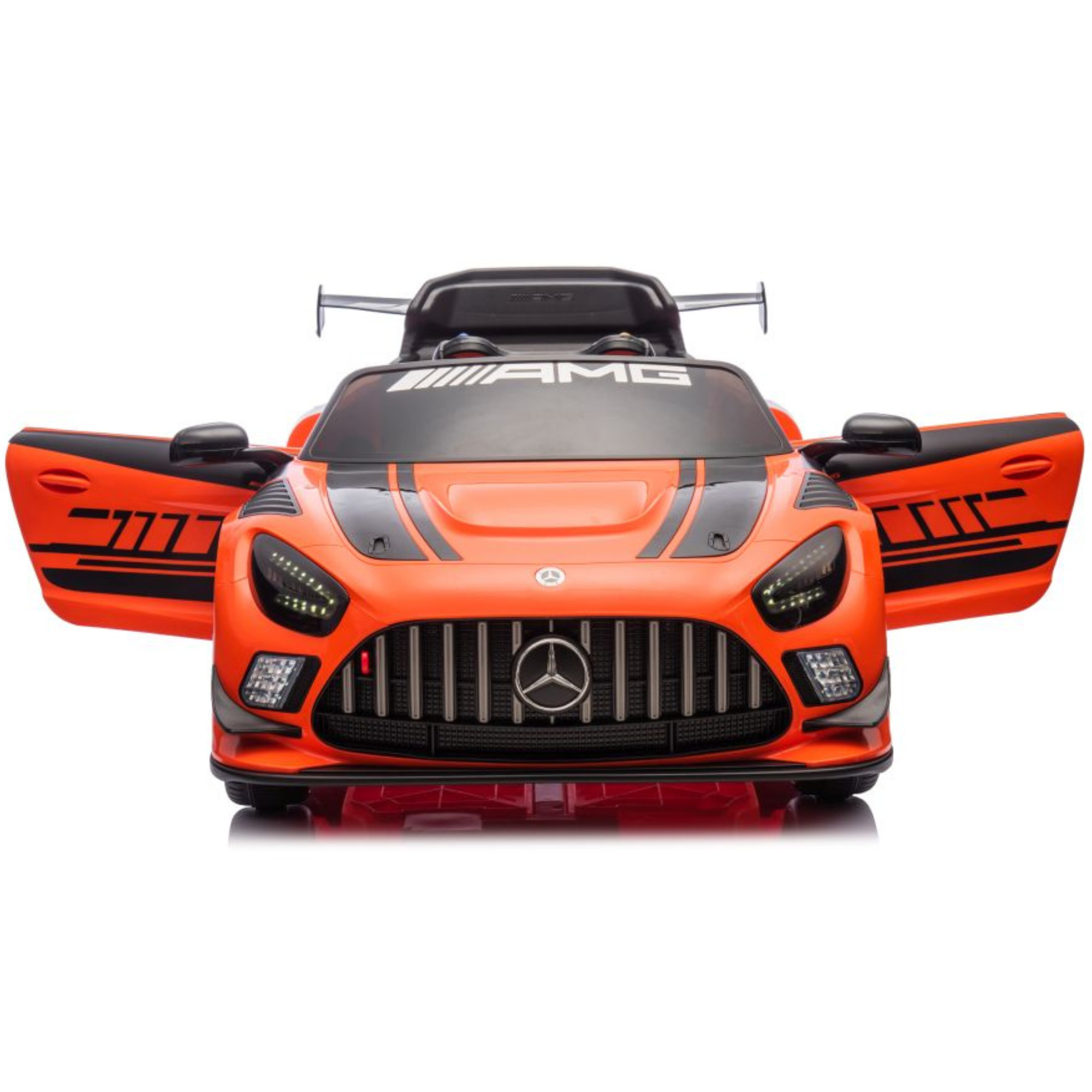 Coche Eléctrico para Niños MERCEDES GT3 Deluxe 12v Naranja c/ RUEDAS DE GOMA & ASIENTO DE PIEL