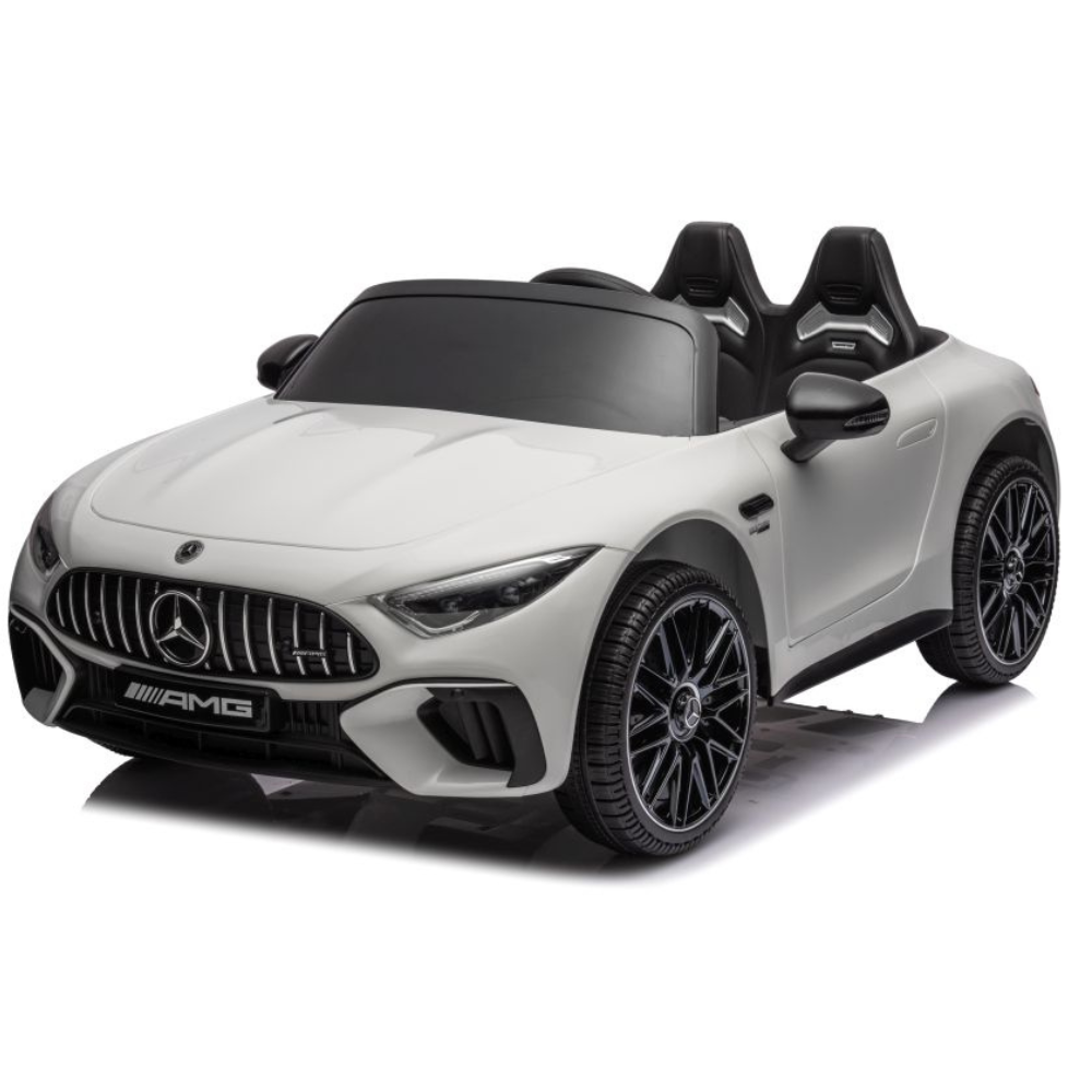 Coche Eléctrico para Niños MERCEDES SL63 Blanco 4x4 2 LUGARES 24v c/ RUEDAS DE GOMA & ASIENTO DE PIEL