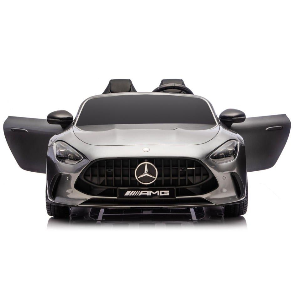 Coche Eléctrico para Niño MERCEDES GT63 24v XXL Gris Metalizado c/ MP4, RUEDAS DE GOMA & ASIENTO DE PIEL