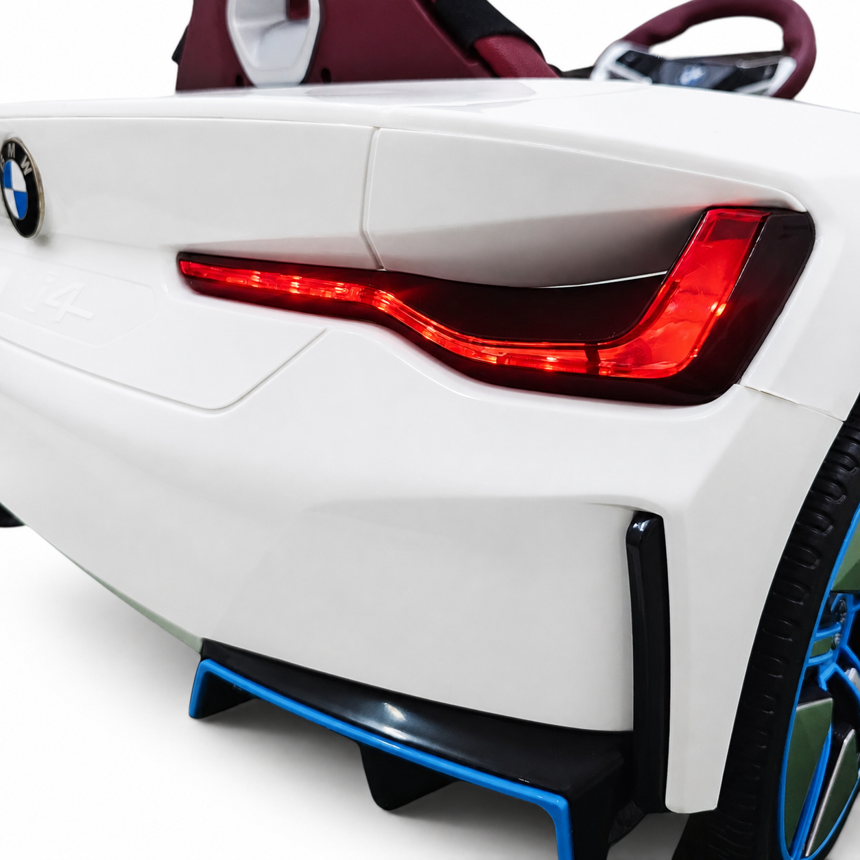 Coche Eléctrico para Niños BMW I4 12v BATERÍA DE LITIO Blanco c/ RUEDAS DE GOMA & ASIENTO DE PIEL