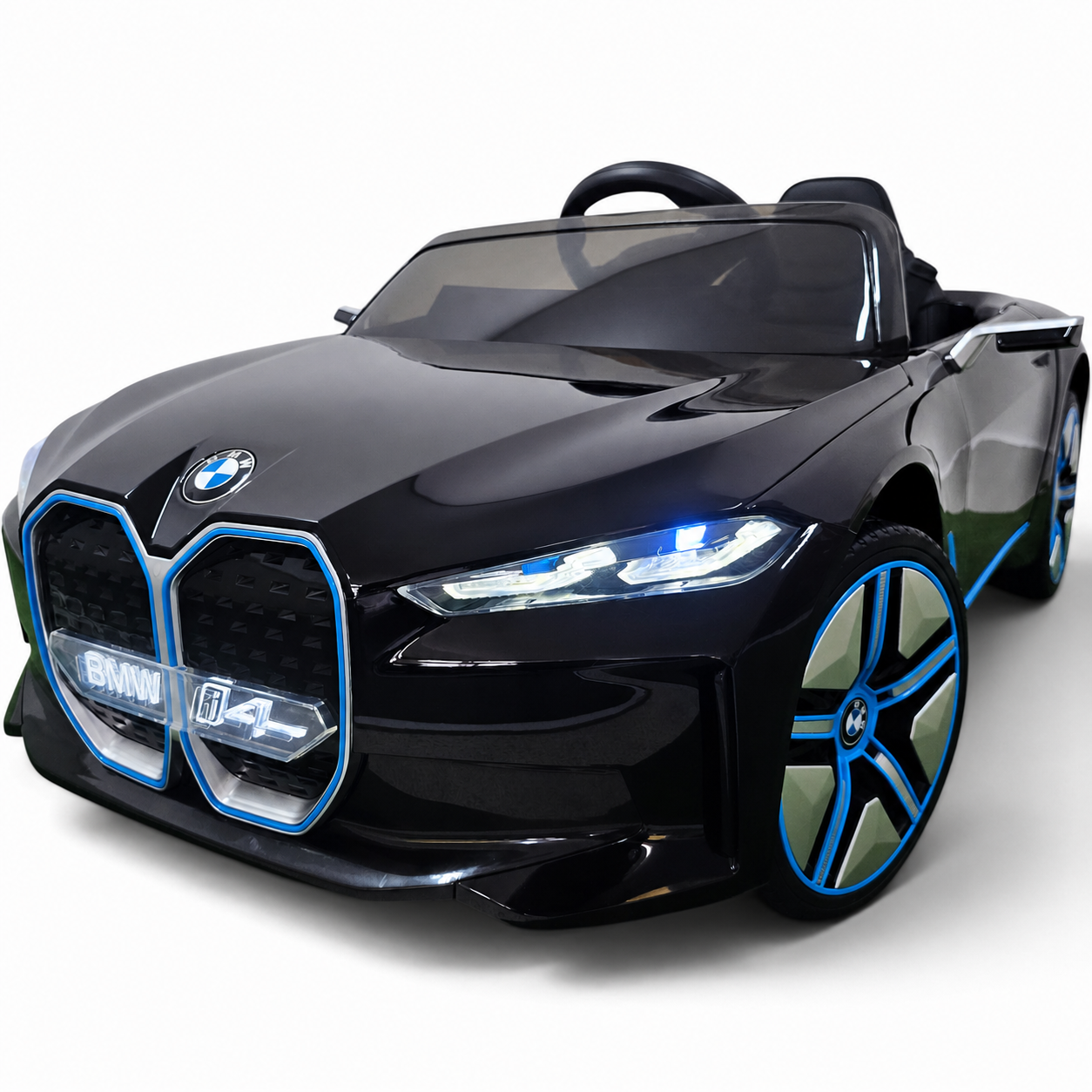 Coche Eléctrico para Niños BMW I4 12v BATERÍA DE LITIO Negro c/ RUEDAS DE GOMA & ASIENTO DE PIEL