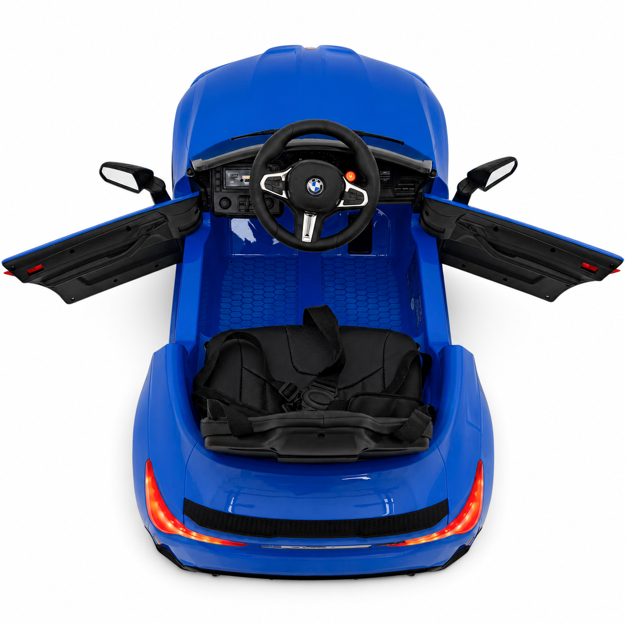 Coche Eléctrico para Niños BMW M4 12v Azul BATERÍA DE LITIO con RUEDAS DE GOMA y ASIENTO DE PIEL