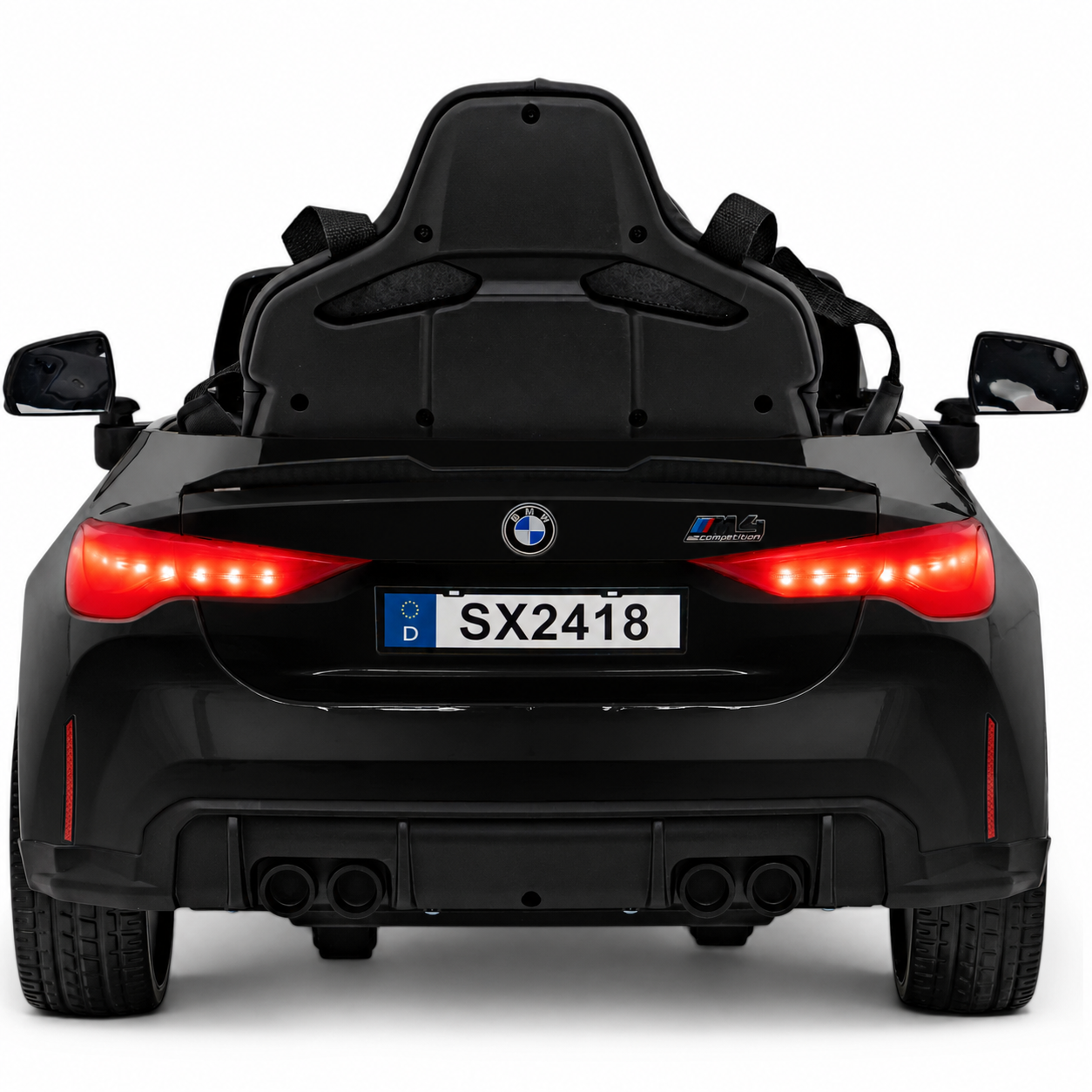 Coche Eléctrico para Niños BMW M4 12v Negro BATERÍA DE LITIO con RUEDAS DE GOMA y ASIENTO DE PIEL