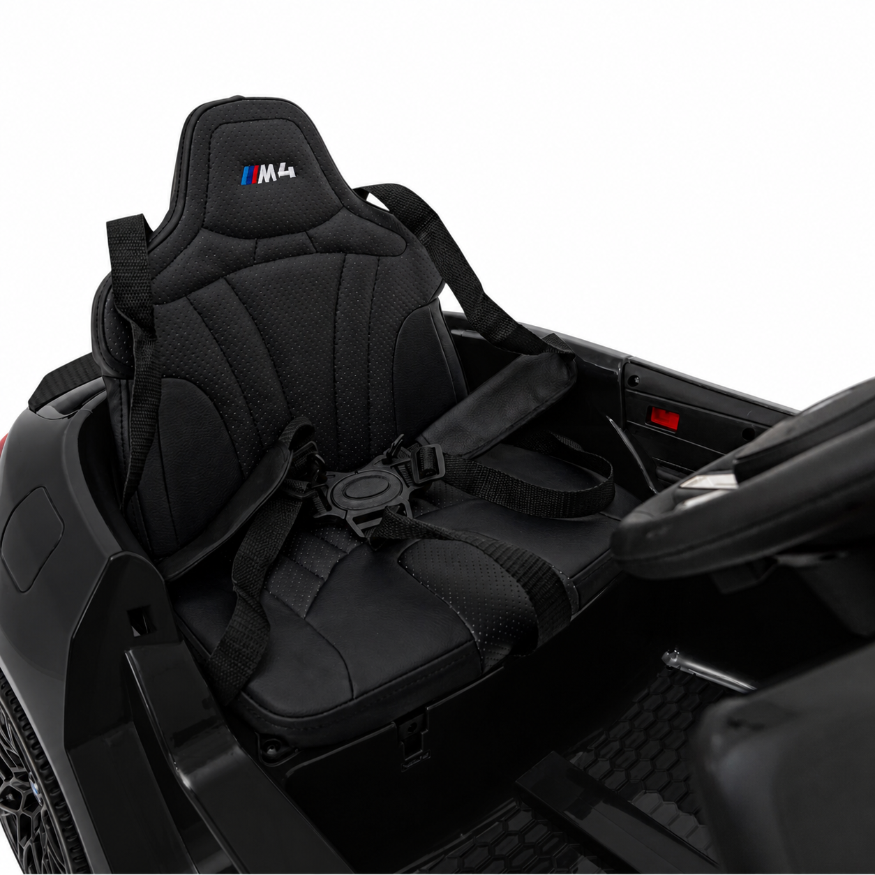 Coche Eléctrico para Niños BMW M4 12v Negro BATERÍA DE LITIO con RUEDAS DE GOMA y ASIENTO DE PIEL