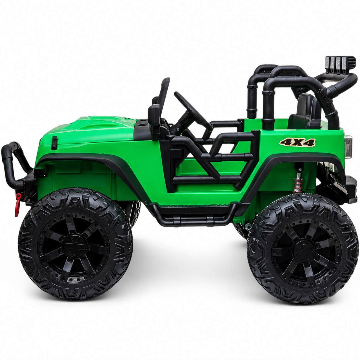 Carro Elétrico para Criança Jipe BROTHERS 24v Verde c/ RODAS DE BORRACHA & ASSENTO EM PELE