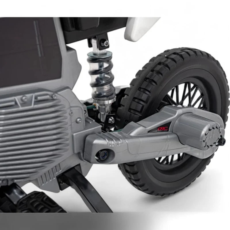 Moto Eléctrica para Niños estilo CROSS 12v Naranja c/ RUEDAS DE GOMA & ASIENTO DE PIEL