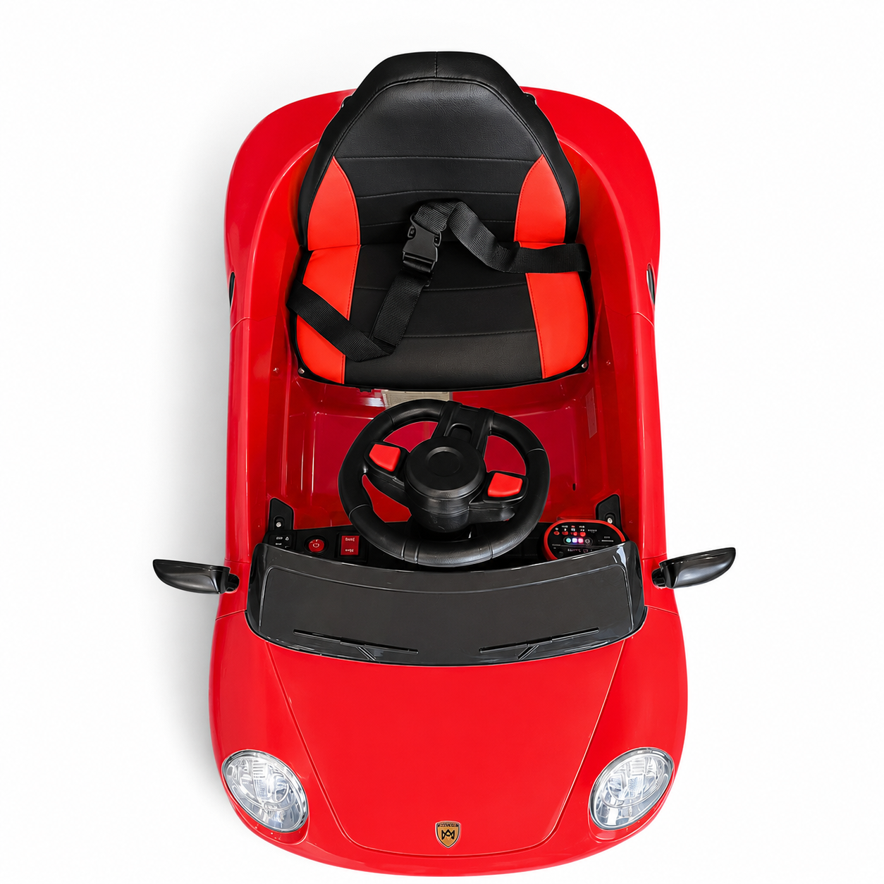 Coche Eléctrico para Niños FUNDRIVE 12v Rojo c/ RUEDAS DE GOMA & ASIENTO DE PIEL