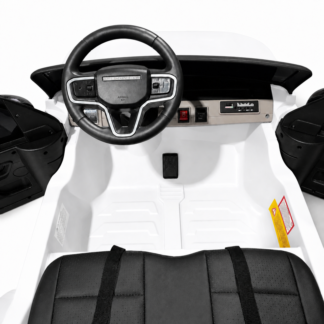Carro Elétrico para Criança DISCOVERY XL 24v 2x200w Branco c/ RODAS DE BORRACHA & ASSENTO EM PELE
