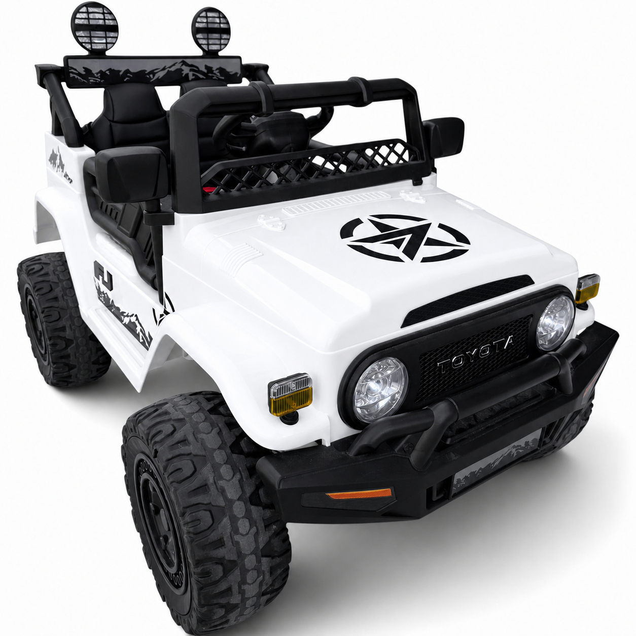 Coche Eléctrico para Niños TOYOTA FJ CRUISER 12v 4X4 Camel c/ RUEDAS DE GOMA & ASIENTO DE PIEL