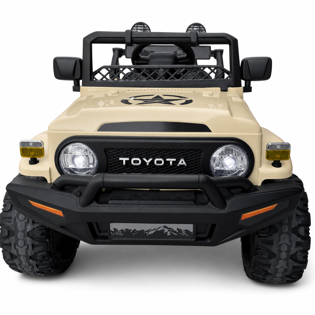 Coche Eléctrico para Niños TOYOTA FJ CRUISER 12v 4X4 Camel c/ RUEDAS DE GOMA & ASIENTO DE PIEL