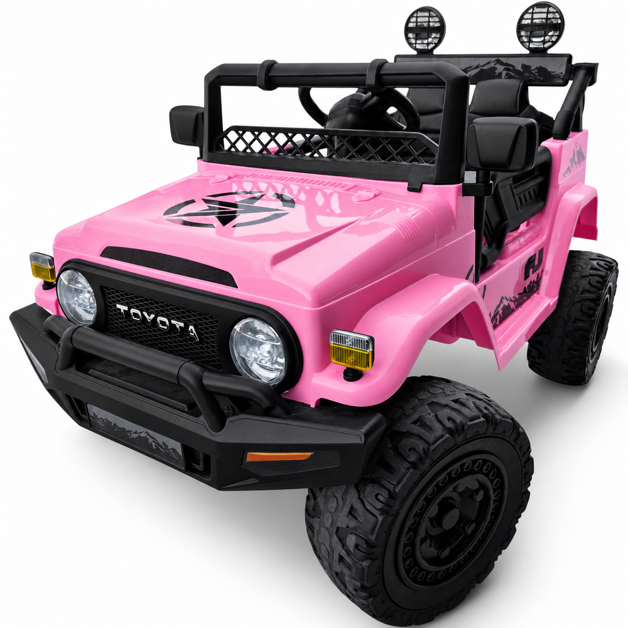 Coche Eléctrico para Niños TOYOTA FJ CRUISER 12v 4X4 Camel c/ RUEDAS DE GOMA & ASIENTO DE PIEL