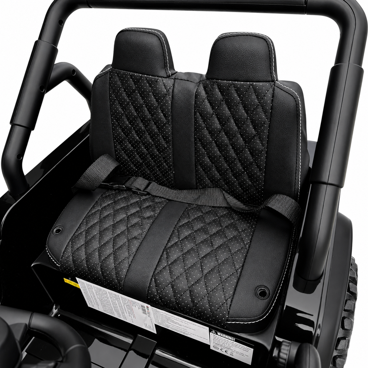 Carro Elétrico para Criança FJ LAND 24v Preto c/ RODAS DE BORRACHA & ASSENTO EM PELE