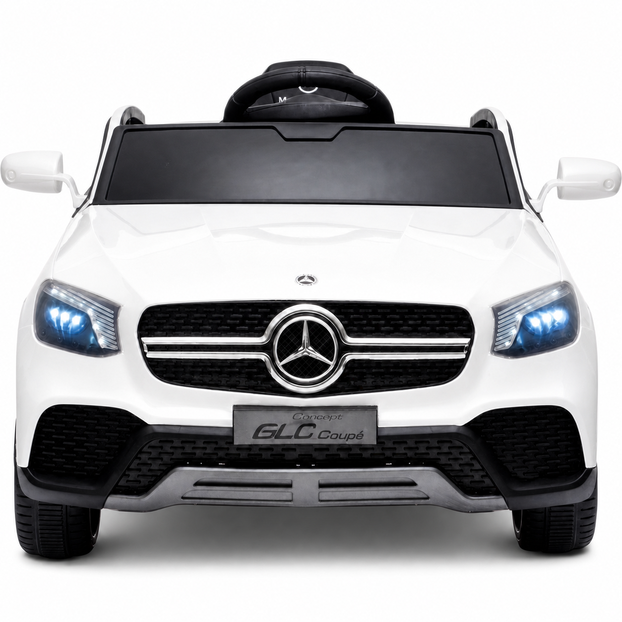 Coche Eléctrico para Niños MERCEDES GLC coupé BATERÍA DE LITIO 12v 4x4 Blanco c/ RUEDAS DE GOMA & ASIENTO DE PIEL