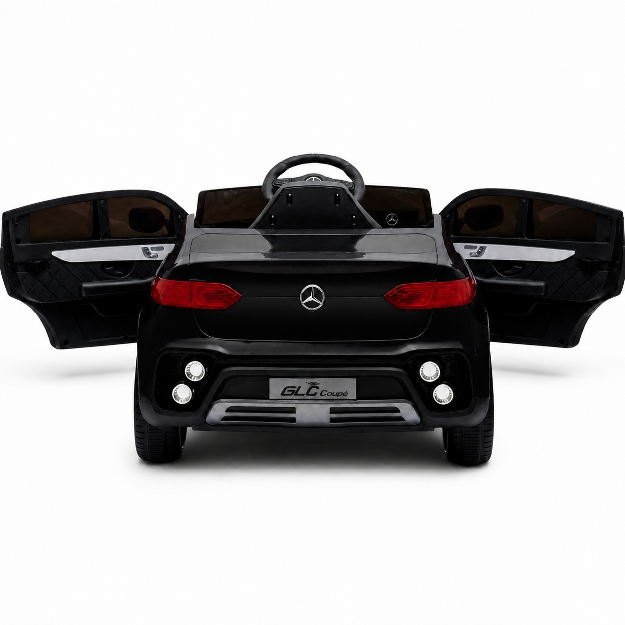 Coche Eléctrico para Niños MERCEDES GLC coupé BATERÍA DE LITIO 12v 4x4 Negro c/ RUEDAS DE GOMA & ASIENTO DE PIEL