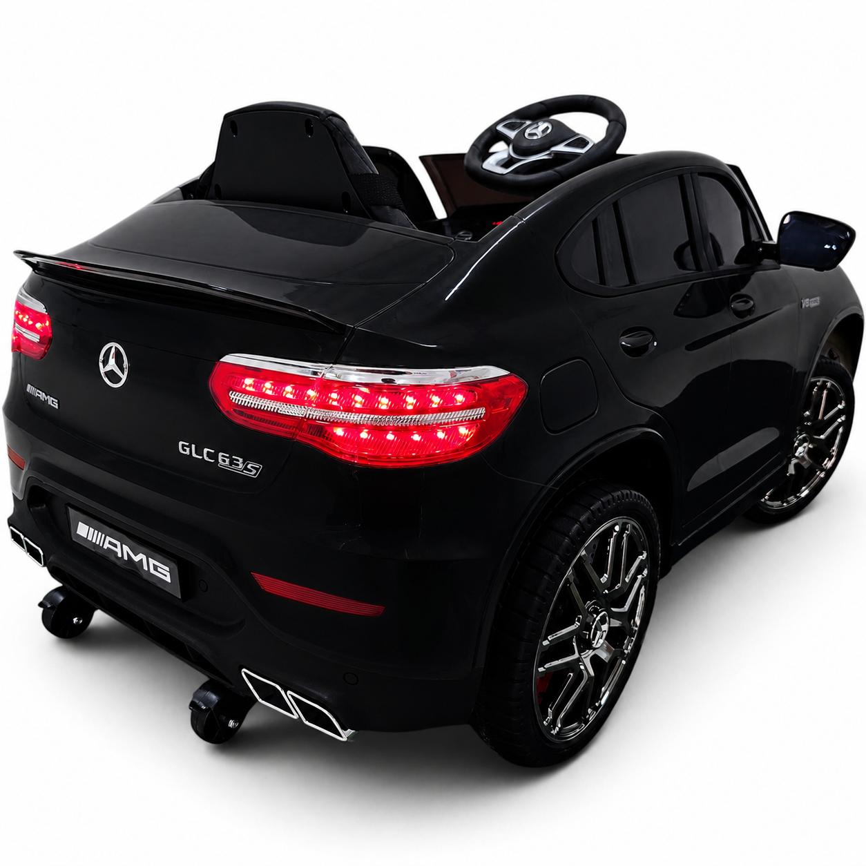 Coche Eléctrico para Niño MERCEDES GLC63S 4x4 12v Negro c/ RUEDAS DE GOMA & ASIENTO DE PIEL