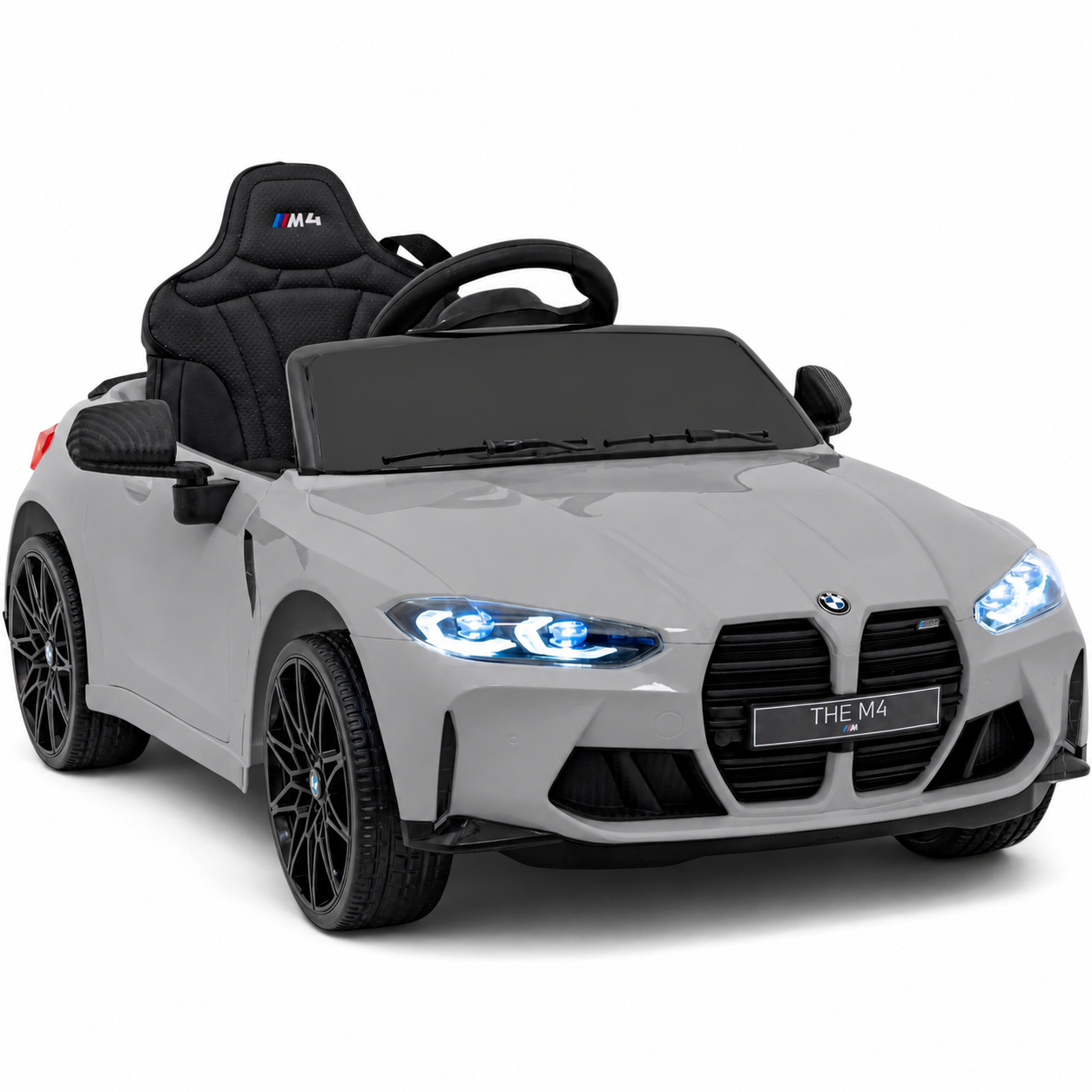 Coche Eléctrico para Niños BMW M4 12v Negro BATERÍA DE LITIO con RUEDAS DE GOMA y ASIENTO DE PIEL