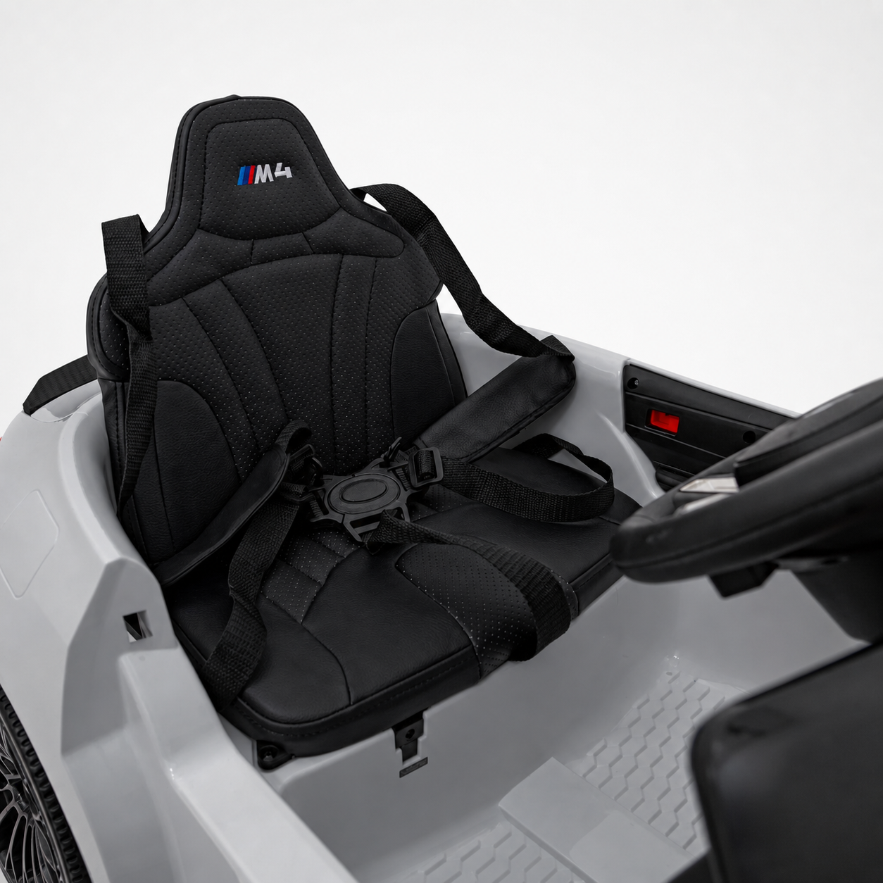 Coche Eléctrico para Niños BMW M4 12v Negro BATERÍA DE LITIO con RUEDAS DE GOMA y ASIENTO DE PIEL