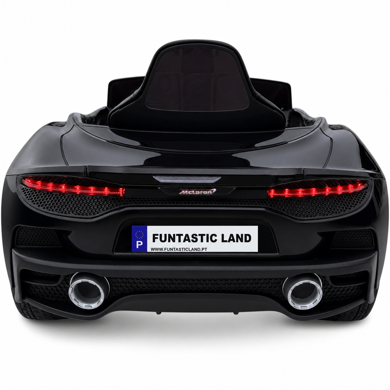 Carro Elétrico para Criança MCLAREN GT 12v Preto c/ RODAS DE BORRACHA & ASSENTO EM PELE