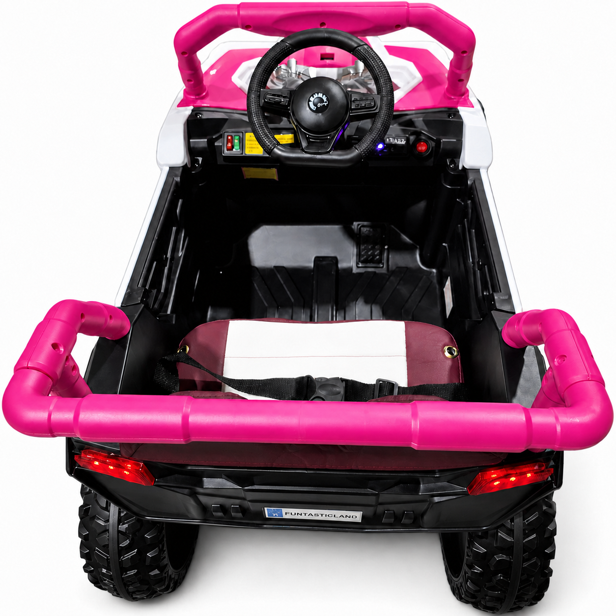 Carro Elétrico para Criança BUGGY XSPEED 12v Rosa c/ RODAS DE BORRACHA & ASSENTO EM PELE