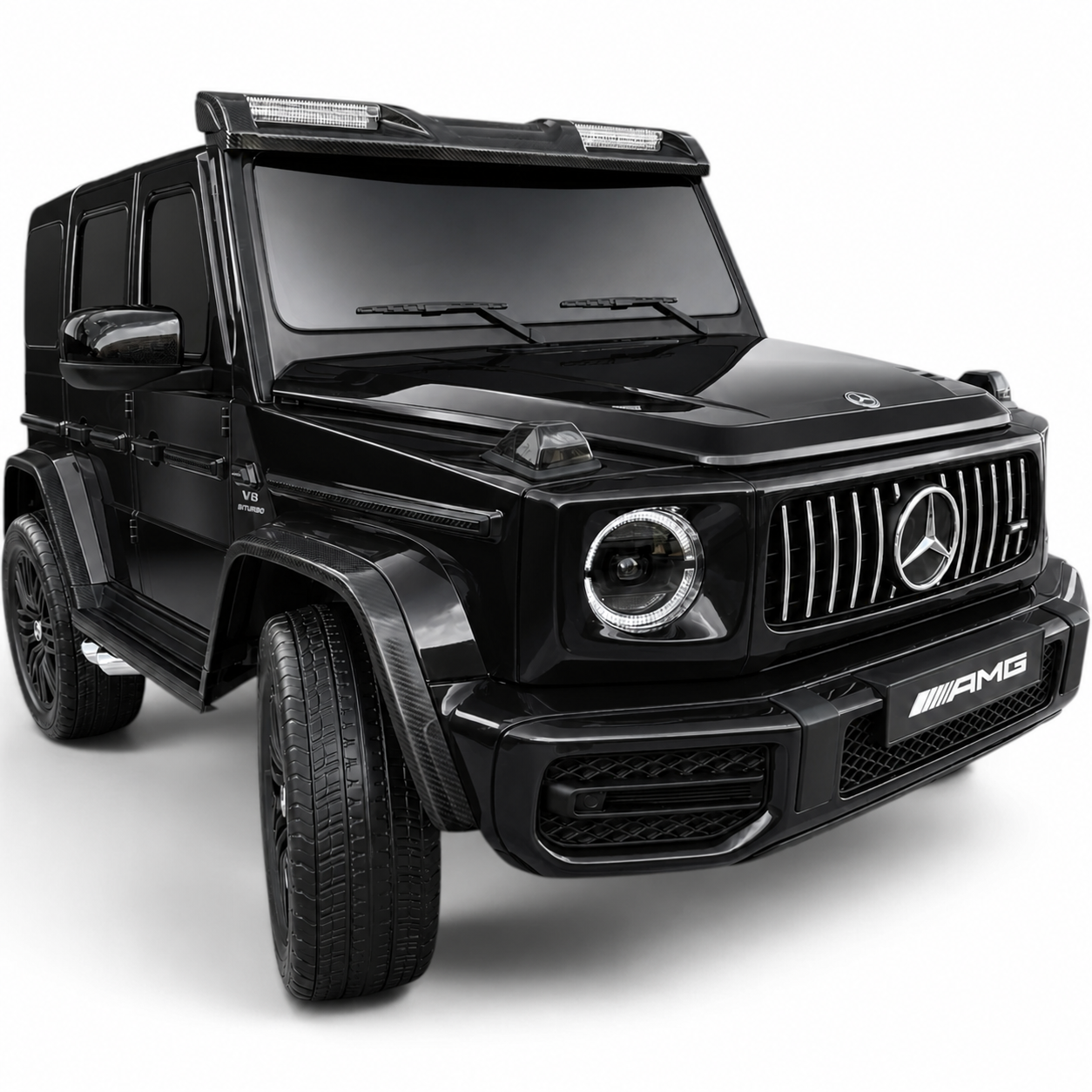 Carro Elétrico para Criança MERCEDES G63 AMG XXL Preto Metalizado 24v MP4 4x4 c/ RODAS DE BORRACHA & ASSENTO EM PELE