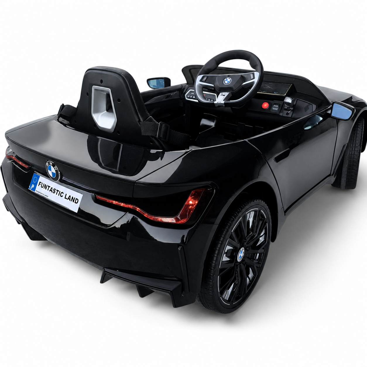 Coche Eléctrico para Niños BMW I4 12v BATERÍA DE LITIO Negro c/ RUEDAS DE GOMA & ASIENTO DE PIEL