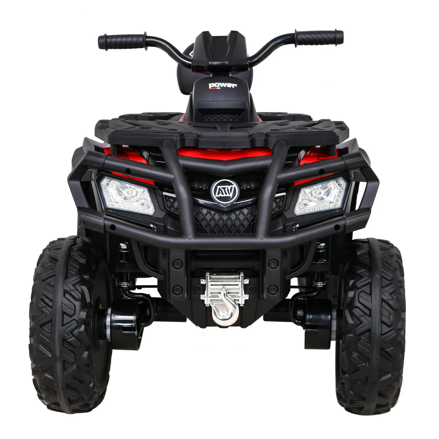 Moto Eléctrica para Niños QUAD XT 4x4 24v Roja c/ RUEDAS DE GOMA & ASIENTO DE PIEL