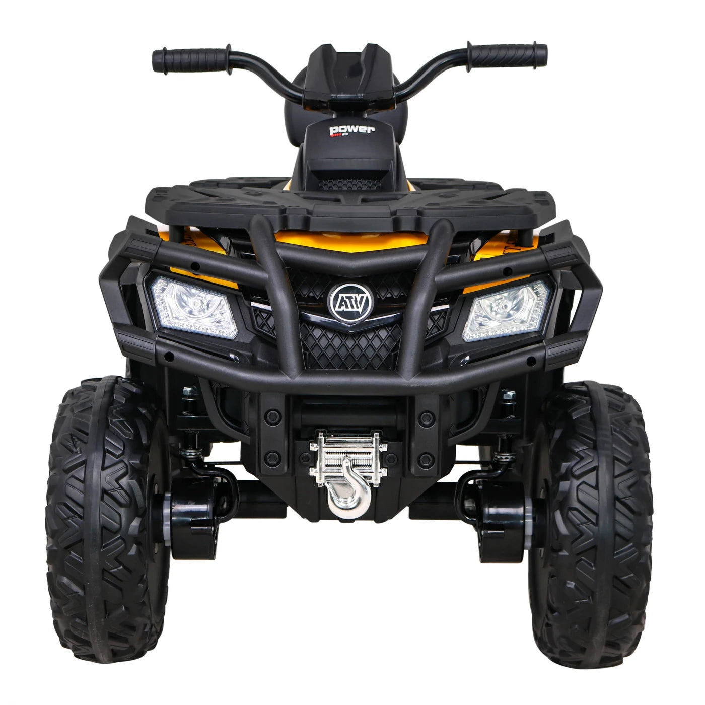 Moto Eléctrica para Niño QUAD XT 4x4 24v Amarilla c/ RODAS DE BORRACHA & ASIENTO EN PELE