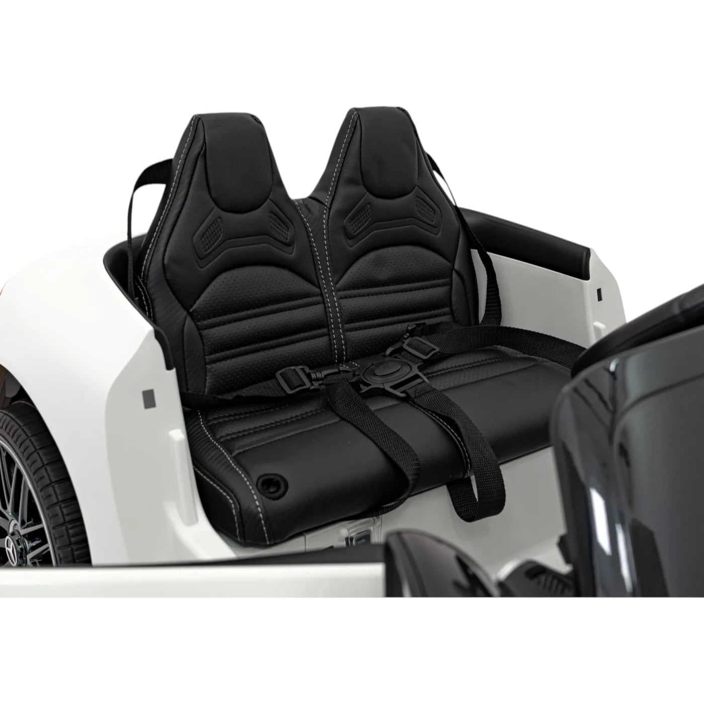 Coche Eléctrico para Niños MERCEDES SL63 Blanco 4x4 2 LUGARES 24v c/ RUEDAS DE GOMA & ASIENTO DE PIEL