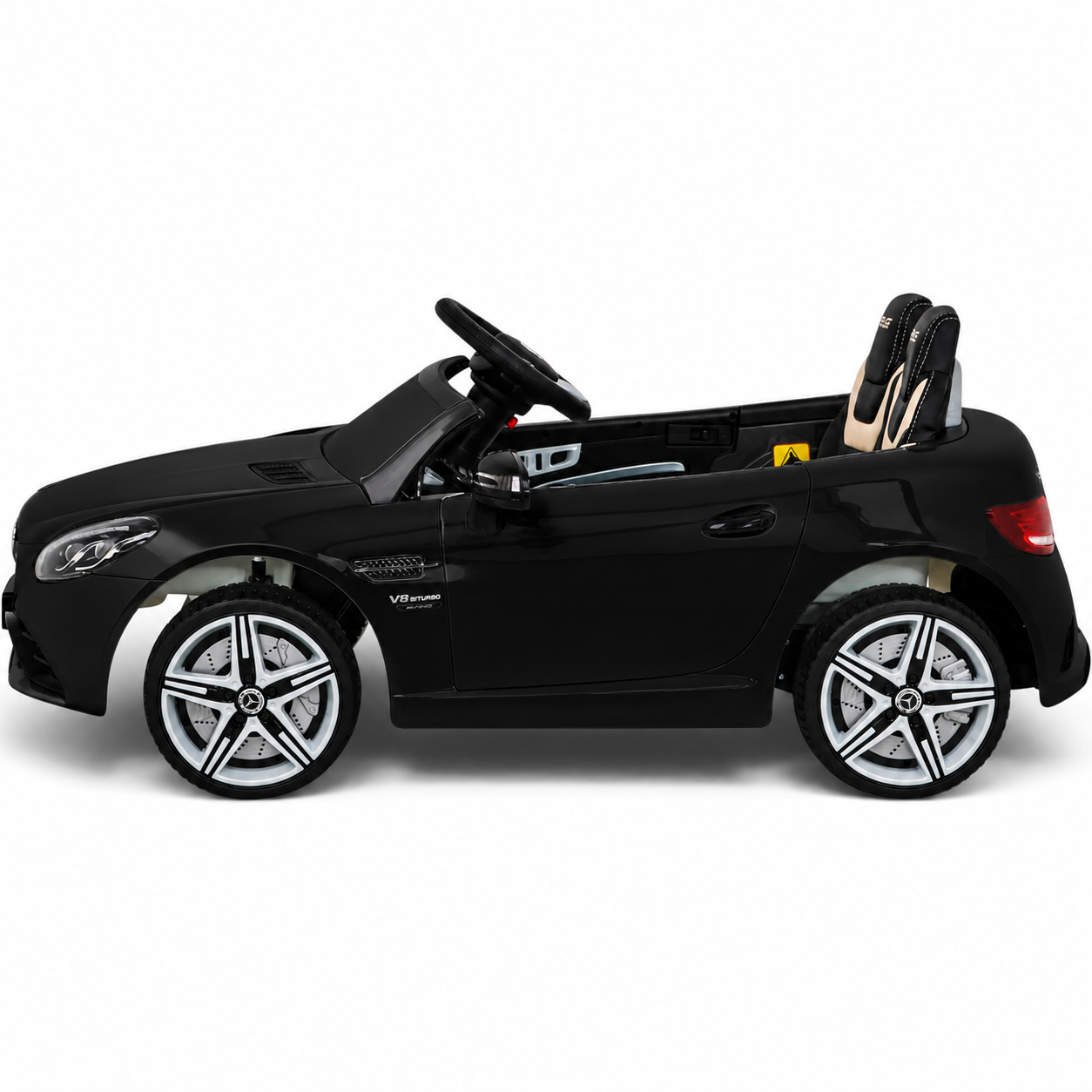 Carro Elétrico para Criança MERCEDES SLC300 12v Preto BATERIA DE LITIO c/ RODAS DE BORRACHA & ASSENTO EM PELE