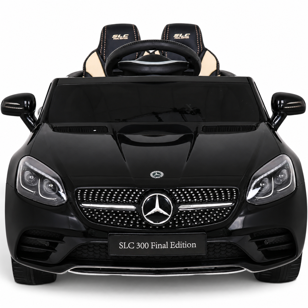 Carro Elétrico para Criança MERCEDES SLC300 12v Preto BATERIA DE LITIO c/ RODAS DE BORRACHA & ASSENTO EM PELE