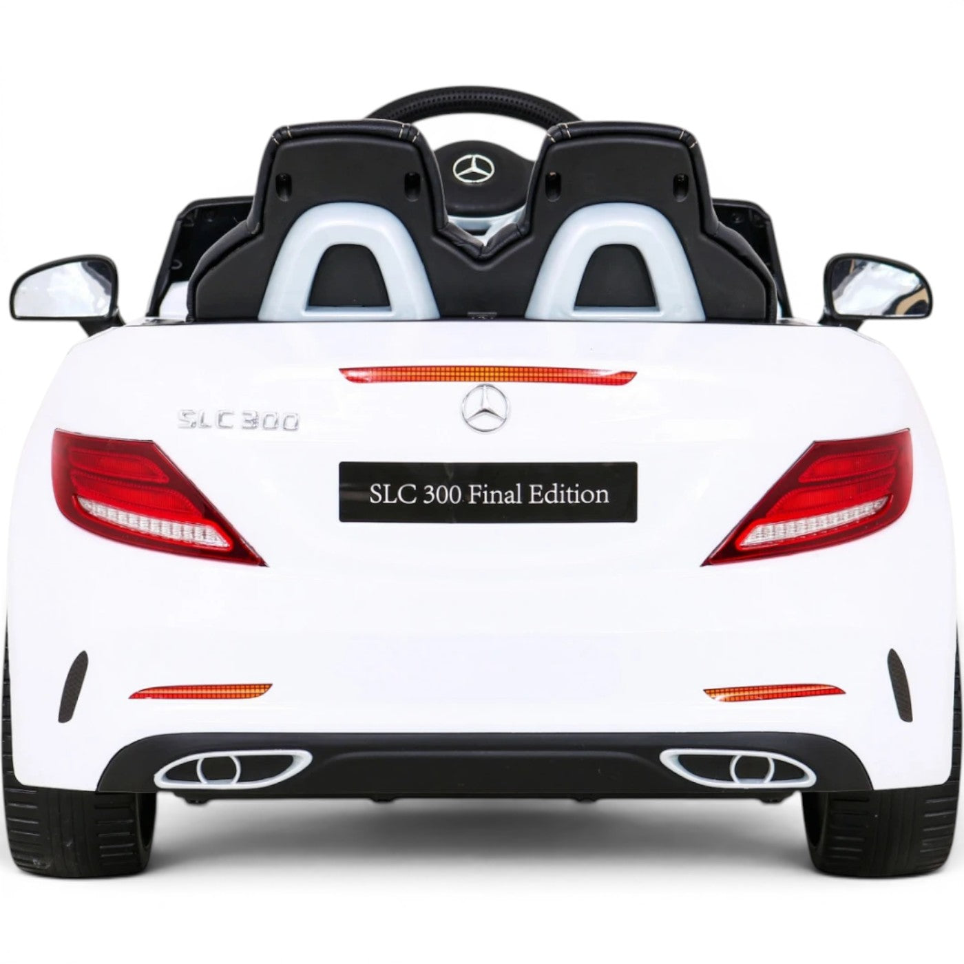 Carro Elétrico para Criança MERCEDES SLC300 12v Branco BATERIA DE LITIO c/ RODAS DE BORRACHA & ASSENTO EM PELE