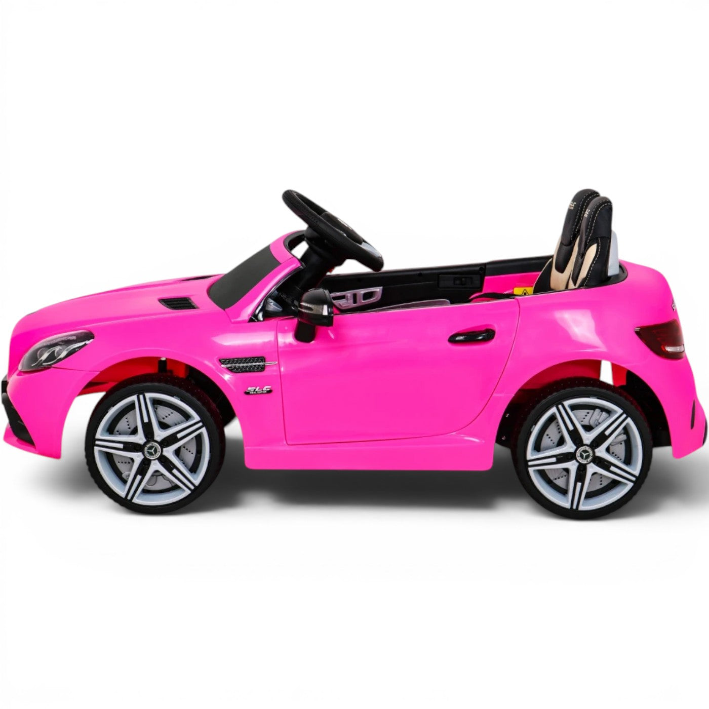 Carro Elétrico para Criança MERCEDES SLC300 12v Rosa BATERIA DE LITIO c/ RODAS DE BORRACHA & ASSENTO EM PELE