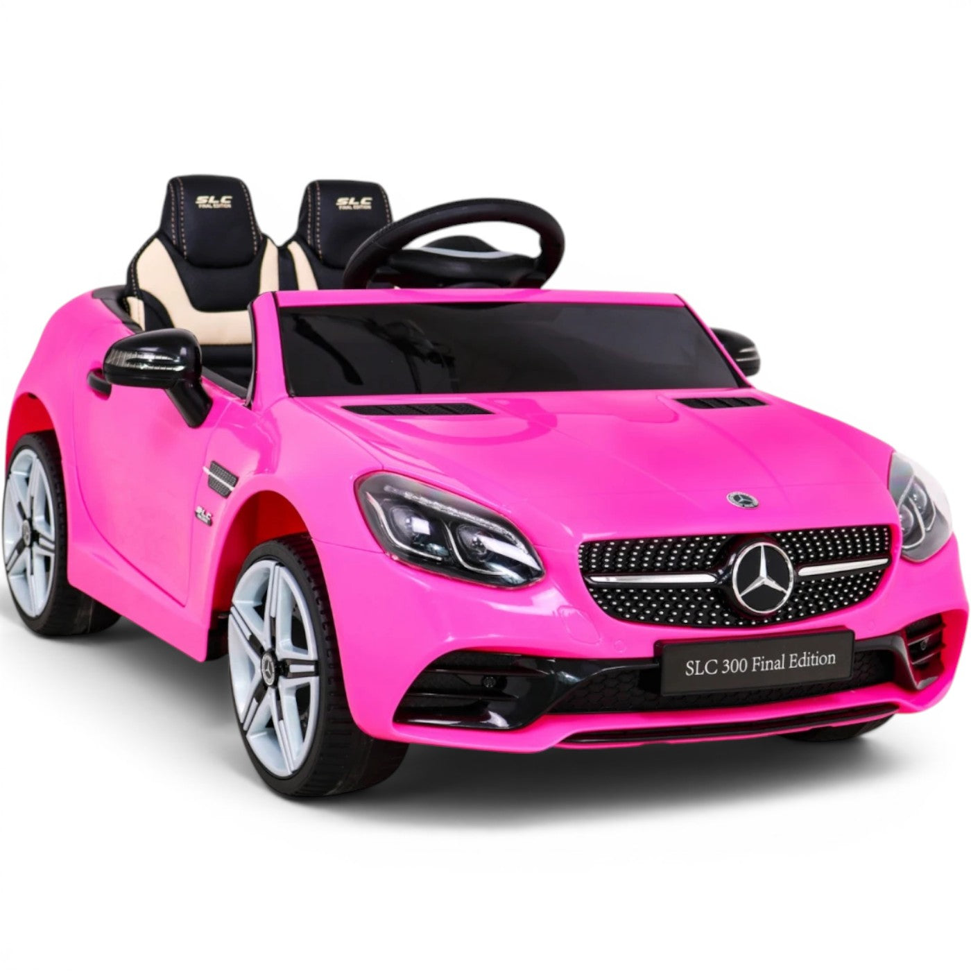 Carro Elétrico para Criança MERCEDES SLC300 12v Rosa BATERIA DE LITIO c/ RODAS DE BORRACHA & ASSENTO EM PELE