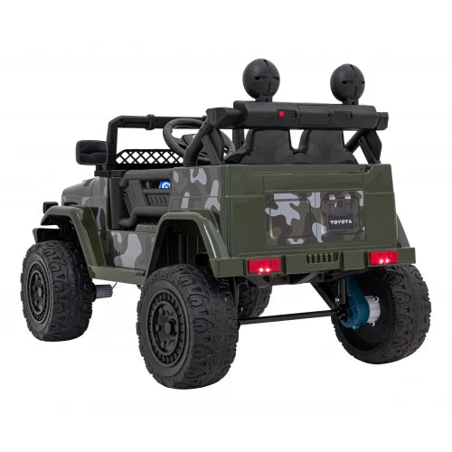 Coche Eléctrico para Niños TOYOTA FJ CRUISER 12v 4X4 Verde Camuflado c/ RUEDAS DE GOMA & ASIENTO DE PIEL