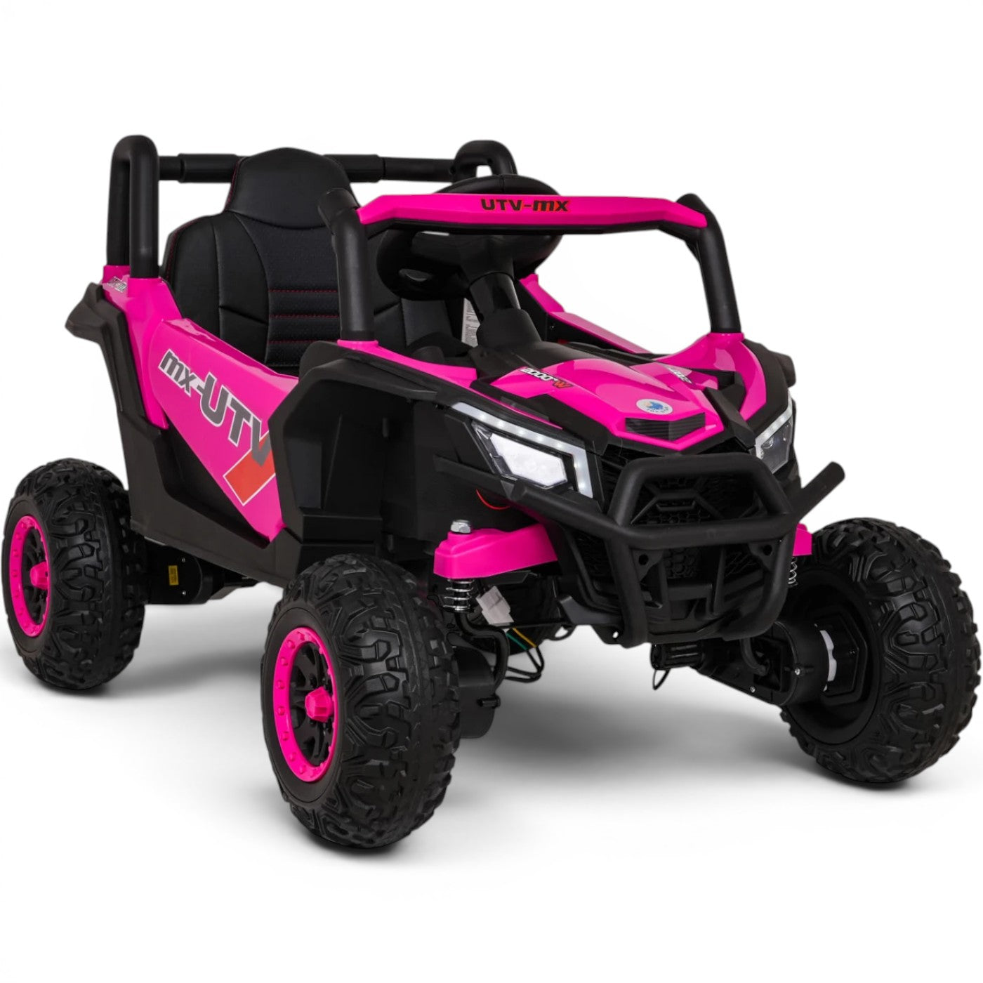 Coche Eléctrico para Niños Buggy UTV-MX 12v Rosa BATERÍA DE LITIO con RUEDAS DE GOMA y ASIENTO DE PIEL