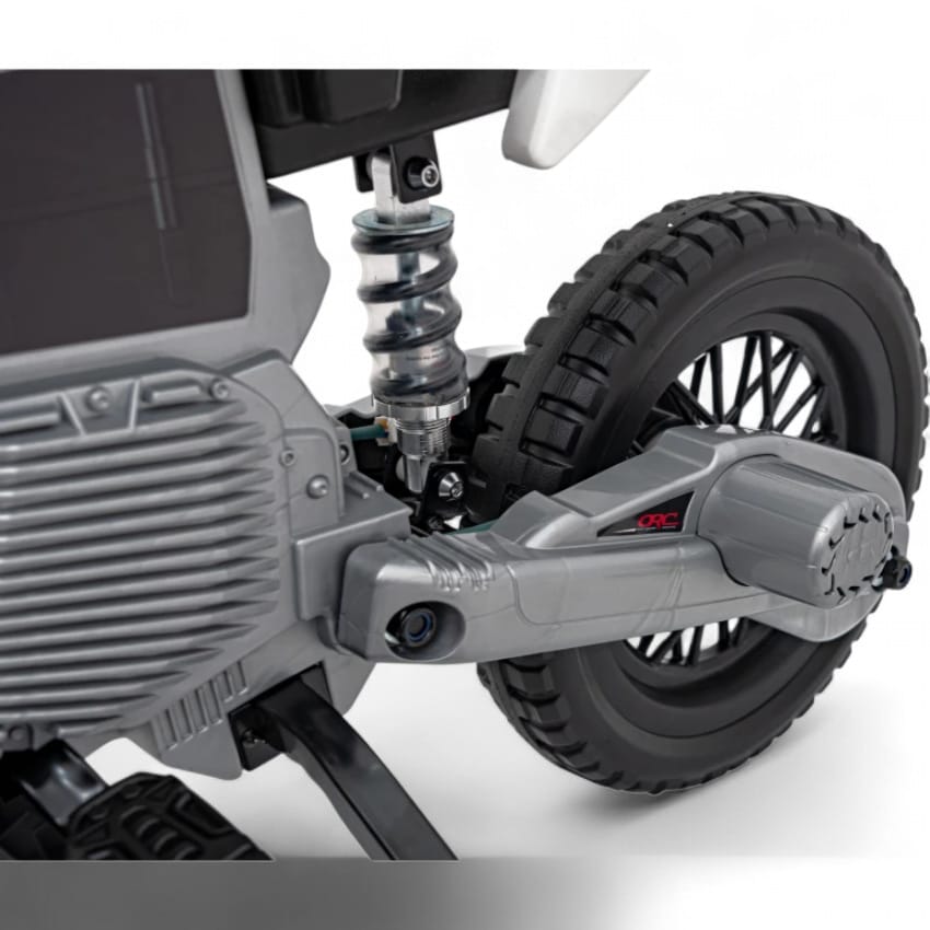 Moto Eléctrica para Niños estilo CROSS 12v Naranja c/ RUEDAS DE GOMA & ASIENTO DE PIEL