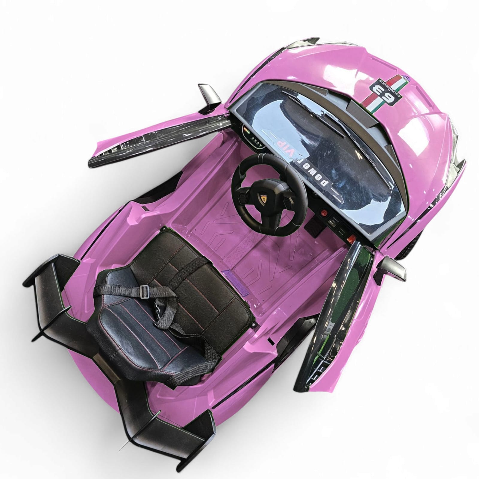 Coche Eléctrico para Niños Sian Style Rosa 12v c/ RUEDAS DE GOMA & ASIENTO DE PIEL