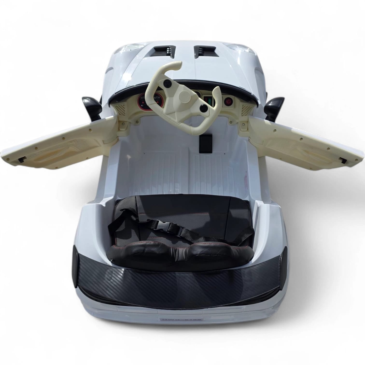 Coche Eléctrico para Niños GT3 Style Blanco 12v c/ RUEDAS DE GOMA & ASIENTO DE PIEL